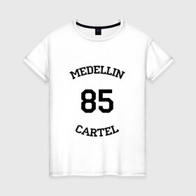 Женская футболка хлопок с принтом Escobar 85 в Екатеринбурге, 100% хлопок | прямой крой, круглый вырез горловины, длина до линии бедер, слегка спущенное плечо | escobar | loving pablo | эскобар