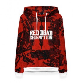 Женская толстовка 3D с принтом RED DEAD REDEMPTION 2 в Екатеринбурге, 100% полиэстер  | двухслойный капюшон со шнурком для регулировки, мягкие манжеты на рукавах и по низу толстовки, спереди карман-кенгуру с мягким внутренним слоем. | gamer | gun | logo | play | player | rdr2 | red dead redemption 2 | rockstar | western | вестерн | ковбои | компьютерные игры 2019 | криминал | лого | рокстар