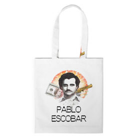Сумка 3D повседневная с принтом Pablo Escobar в Екатеринбурге, 100% полиэстер | Плотность: 200 г/м2; Размер: 34×35 см; Высота лямок: 30 см | escobar | loving pablo | эскобар
