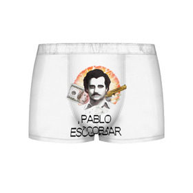 Мужские трусы 3D с принтом Pablo Escobar в Екатеринбурге, 50% хлопок, 50% полиэстер | классическая посадка, на поясе мягкая тканевая резинка | escobar | loving pablo | эскобар