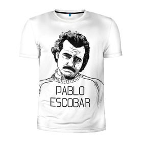 Мужская футболка 3D спортивная с принтом Pablo Escobar в Екатеринбурге, 100% полиэстер с улучшенными характеристиками | приталенный силуэт, круглая горловина, широкие плечи, сужается к линии бедра | escobar | loving pablo | эскобар