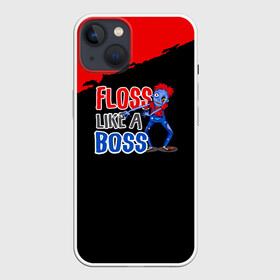 Чехол для iPhone 13 с принтом Floss like a boss в Екатеринбурге,  |  | dance | floss | flossing | like a boss | бос | движение | деб | дэб | кулаки | любит | размахивает | руками | руки | танец | танцевальное | флос | флосинг | флосс | флоссинг