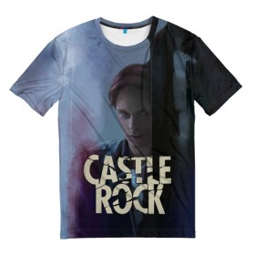 Мужская футболка 3D с принтом Castle Rock - shawshank prisoner в Екатеринбурге, 100% полиэфир | прямой крой, круглый вырез горловины, длина до линии бедер | castle rock | hulu | билл скарсгард | дж.дж. абрамс | касл рок | кубик в кубе | стивен кинг | шоушенк