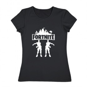 Женская футболка хлопок с принтом FLOSS LIKE A BOSS в Екатеринбурге, 100% хлопок | прямой крой, круглый вырез горловины, длина до линии бедер, слегка спущенное плечо | dance | floss like a boss | fortnite | swag | танец