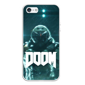 Чехол для iPhone 5/5S матовый с принтом DOOM в Екатеринбурге, Силикон | Область печати: задняя сторона чехла, без боковых панелей | demon | devil | doom | doom vfr | evil | game | mars | red | демон | дум | игры | космос | красная планета | марс | пришельцы