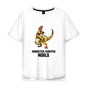 Мужская футболка хлопок Oversize с принтом Monster Hunter: World в Екатеринбурге, 100% хлопок | свободный крой, круглый ворот, “спинка” длиннее передней части | monster hunter: world