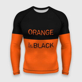 Мужской рашгард 3D с принтом Orange Is the New Black в Екатеринбурге,  |  | orange is the new black | оранжевый  хит сезона