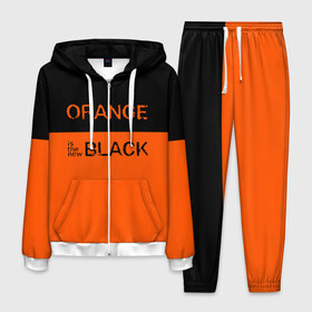 Мужской костюм 3D с принтом Orange Is the New Black в Екатеринбурге, 100% полиэстер | Манжеты и пояс оформлены тканевой резинкой, двухслойный капюшон со шнурком для регулировки, карманы спереди | orange is the new black | оранжевый  хит сезона