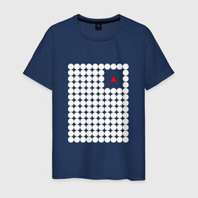 Мужская футболка хлопок с принтом Взаперти в Екатеринбурге, 100% хлопок | прямой крой, круглый вырез горловины, длина до линии бедер, слегка спущенное плечо. | круги | минимализм | треугольник