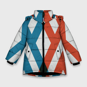 Зимняя куртка для девочек 3D с принтом DARLING IN THE FRANXX в Екатеринбурге, ткань верха — 100% полиэстер; подклад — 100% полиэстер, утеплитель — 100% полиэстер. | длина ниже бедра, удлиненная спинка, воротник стойка и отстегивающийся капюшон. Есть боковые карманы с листочкой на кнопках, утяжки по низу изделия и внутренний карман на молнии. 

Предусмотрены светоотражающий принт на спинке, радужный светоотражающий элемент на пуллере молнии и на резинке для утяжки. | anime | darling in the franxx | heroes | manga | аниме | герои | дарлинг | манга