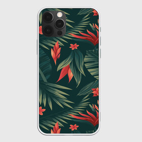 Чехол для iPhone 12 Pro Max с принтом Тропики в Екатеринбурге, Силикон |  | вектор | джунгли | дизайн | зеленый | красиво | красный | лес | лето | папоротник | тропики | тропические листья