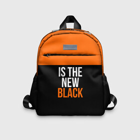 Детский рюкзак 3D с принтом ORANGE IS THE NEW BLACK в Екатеринбурге, 100% полиэстер | лямки с регулируемой длиной, сверху петелька, чтобы рюкзак можно было повесить на вешалку. Основное отделение закрывается на молнию, как и внешний карман. Внутри дополнительный карман. По бокам два дополнительных кармашка | orange is the new black