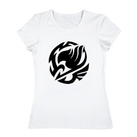 Женская футболка хлопок с принтом FAIRY TAILS в Екатеринбурге, 100% хлопок | прямой крой, круглый вырез горловины, длина до линии бедер, слегка спущенное плечо | anime | fairy tails | heroes | manga | аниме | манга | фейри теил