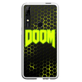 Чехол для Honor P Smart Z с принтом DOOM в Екатеринбурге, Силикон | Область печати: задняя сторона чехла, без боковых панелей | Тематика изображения на принте: devil | doom | hell | mark of the doom slayer | slayer | ад | гарнил | дум | знаки | иероглифы | компьютерные игры 2019 | преисподняя | символ | солдат