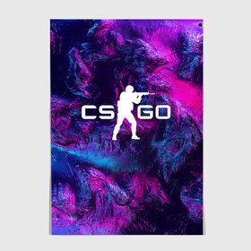 Постер с принтом CS GO HYPER BEAST LANDSCAPE в Екатеринбурге, 100% бумага
 | бумага, плотность 150 мг. Матовая, но за счет высокого коэффициента гладкости имеет небольшой блеск и дает на свету блики, но в отличии от глянцевой бумаги не покрыта лаком | action | astralis | awp | counter strike | cs go | cs go global offensive | cybersport | game | gamer | hyper beast | shooter | skin | team liquid | киберспорт | оружие | скины