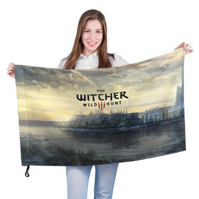 Флаг 3D с принтом The Witcher 3: Wild Hunt в Екатеринбурге, 100% полиэстер | плотность ткани — 95 г/м2, размер — 67 х 109 см. Принт наносится с одной стороны | wild hunt | witcher | арбалет | ведьмак 3 | геральт | дикая | магия | охота | сказка | сфера | фэнтези | цири