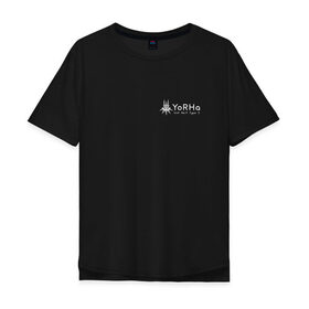 Мужская футболка хлопок Oversize с принтом Yorha Unit 9 Type S shirt в Екатеринбурге, 100% хлопок | свободный крой, круглый ворот, “спинка” длиннее передней части | nier_automata