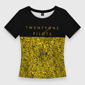 Женская футболка 3D Slim с принтом TWENTY ONE PILOTS  TOP в Екатеринбурге,  |  | 21 pilots | 21p | music | rock | top | trench | twenty one pilots | группа | музыка | рок