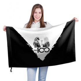 Флаг 3D с принтом The 100 в Екатеринбурге, 100% полиэстер | плотность ткани — 95 г/м2, размер — 67 х 109 см. Принт наносится с одной стороны | 