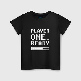 Детская футболка хлопок с принтом Ready Player One в Екатеринбурге, 100% хлопок | круглый вырез горловины, полуприлегающий силуэт, длина до линии бедер | ready player one | steven spielberg | первому игроку приготовиться | стивен спилберг