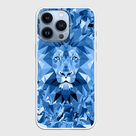 Чехол для iPhone 13 Pro с принтом Сине бело голубой лев в Екатеринбурге,  |  | fczp | spb | zenit | белый | геометрия | зенит | питер | санкт петербург | синий | спб | треугольники
