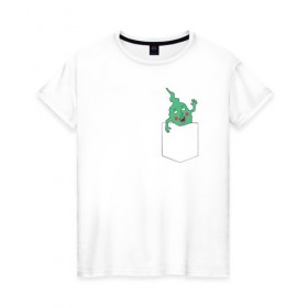 Женская футболка хлопок с принтом Green в Екатеринбурге, 100% хлопок | прямой крой, круглый вырез горловины, длина до линии бедер, слегка спущенное плечо | anime | mob psycho 100 | shigeo kageyama | аниме | моб психо 100