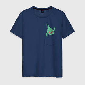 Мужская футболка хлопок с принтом Green в Екатеринбурге, 100% хлопок | прямой крой, круглый вырез горловины, длина до линии бедер, слегка спущенное плечо. | anime | mob psycho 100 | shigeo kageyama | аниме | моб психо 100