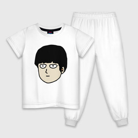 Детская пижама хлопок с принтом Моб в Екатеринбурге, 100% хлопок |  брюки и футболка прямого кроя, без карманов, на брюках мягкая резинка на поясе и по низу штанин
 | Тематика изображения на принте: anime | mob psycho 100 | shigeo kageyama | аниме | моб психо 100