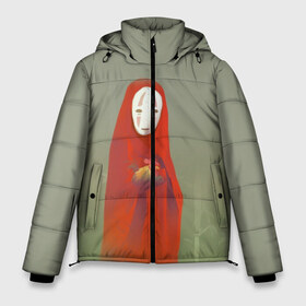 Мужская зимняя куртка 3D с принтом Унесенные призраками в Екатеринбурге, верх — 100% полиэстер; подкладка — 100% полиэстер; утеплитель — 100% полиэстер | длина ниже бедра, свободный силуэт Оверсайз. Есть воротник-стойка, отстегивающийся капюшон и ветрозащитная планка. 

Боковые карманы с листочкой на кнопках и внутренний карман на молнии. | spirited away | аниме | безликий | унесённые призраками | хаяо миядзаки