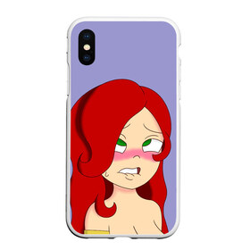 Чехол для iPhone XS Max матовый с принтом Redhead в Екатеринбурге, Силикон | Область печати: задняя сторона чехла, без боковых панелей | ahegao | anime | аниме | ахегао