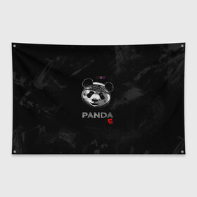 Флаг-баннер с принтом Cygo - panda E в Екатеринбурге, 100% полиэстер | размер 67 х 109 см, плотность ткани — 95 г/м2; по краям флага есть четыре люверса для крепления | cygo | panda e | rap | бандана | гепард | голова | леонид вакальчук | медведь | мы бежим с тобой как будто от гепарда | надпись | панда е | реп | репер | рэп | рэпер | сайго | суго | цуго