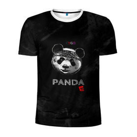 Мужская футболка 3D спортивная с принтом Cygo - panda E в Екатеринбурге, 100% полиэстер с улучшенными характеристиками | приталенный силуэт, круглая горловина, широкие плечи, сужается к линии бедра | Тематика изображения на принте: cygo | panda e | rap | бандана | гепард | голова | леонид вакальчук | медведь | мы бежим с тобой как будто от гепарда | надпись | панда е | реп | репер | рэп | рэпер | сайго | суго | цуго