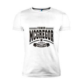 Мужская футболка премиум с принтом Conor McGregor в Екатеринбурге, 92% хлопок, 8% лайкра | приталенный силуэт, круглый вырез ворота, длина до линии бедра, короткий рукав | conor | mcgregor | mma | ufc | конор | макгрегор