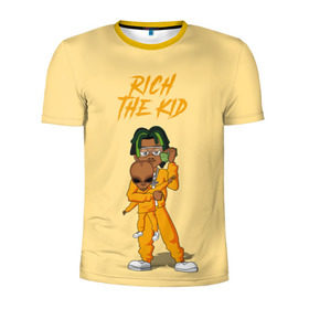 Мужская футболка 3D спортивная с принтом Rich The Kid в Екатеринбурге, 100% полиэстер с улучшенными характеристиками | приталенный силуэт, круглая горловина, широкие плечи, сужается к линии бедра | freshman | kid | plug | rap | rich | the | walk | богатый | волк | зе кид | инопланетянин | нло | плаг | ребенок | репер | рич | рэп | рэпер | фрешмен