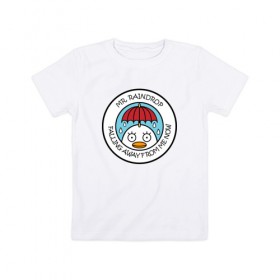 Детская футболка хлопок с принтом Mr Raindrop в Екатеринбурге, 100% хлопок | круглый вырез горловины, полуприлегающий силуэт, длина до линии бедер | anime | gin tama | gintama | аниме | гинтама