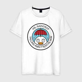 Мужская футболка хлопок с принтом Mr Raindrop в Екатеринбурге, 100% хлопок | прямой крой, круглый вырез горловины, длина до линии бедер, слегка спущенное плечо. | Тематика изображения на принте: anime | gin tama | gintama | аниме | гинтама