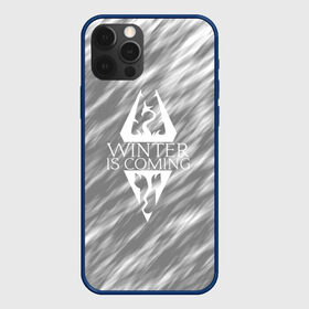 Чехол для iPhone 12 Pro с принтом WINTER IS COMING в Екатеринбурге, силикон | область печати: задняя сторона чехла, без боковых панелей | dovahkiin | fus ro dah | royal play | rpg | skyrim | tes | tes online | the elder scrolls | война | докавин | компьютерные игры | рпг