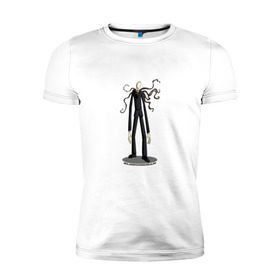 Мужская футболка премиум с принтом The Slender Man в Екатеринбурге, 92% хлопок, 8% лайкра | приталенный силуэт, круглый вырез ворота, длина до линии бедра, короткий рукав | creepypasta | hooror | man | slender | slenderman | высокий | крипипаста | слендер | тонкий | тощий | ужасы | человек