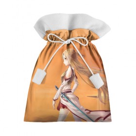 Подарочный 3D мешок с принтом Yuuki Asuna в Екатеринбурге, 100% полиэстер | Размер: 29*39 см | Тематика изображения на принте: art | online | sword | ветер | волосы | девушка | длинные | золотистые | мастера | меч | меча | онлайн
