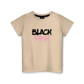 Детская футболка хлопок с принтом BLACKPINK в Екатеринбурге, 100% хлопок | круглый вырез горловины, полуприлегающий силуэт, длина до линии бедер | 