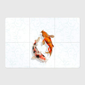 Магнитный плакат 3Х2 с принтом Приношу удачу в Екатеринбурге, Полимерный материал с магнитным слоем | 6 деталей размером 9*9 см | вода | золотые | рыбы | счастье | удача