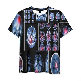 Мужская футболка 3D с принтом неврология в Екатеринбурге, 100% полиэфир | прямой крой, круглый вырез горловины, длина до линии бедер | 