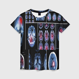Женская футболка 3D с принтом неврология в Екатеринбурге, 100% полиэфир ( синтетическое хлопкоподобное полотно) | прямой крой, круглый вырез горловины, длина до линии бедер | 