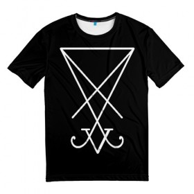 Мужская футболка 3D с принтом Lucifer в Екатеринбурге, 100% полиэфир | прямой крой, круглый вырез горловины, длина до линии бедер | 