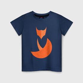 Детская футболка хлопок с принтом FOX в Екатеринбурге, 100% хлопок | круглый вырез горловины, полуприлегающий силуэт, длина до линии бедер | fox | геометрия | животное | круги | лапы | лис | лиса | минимализм | хвост