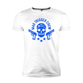 Мужская футболка премиум с принтом Hypnosis Mic Mad Trigger Crew в Екатеринбурге, 92% хлопок, 8% лайкра | приталенный силуэт, круглый вырез ворота, длина до линии бедра, короткий рукав | 