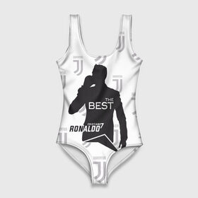 Купальник-боди 3D с принтом Ronaldo the best в Екатеринбурге, 82% полиэстер, 18% эластан | Круглая горловина, круглый вырез на спине | 7 | cristiano | juventus | ronaldo | криштиану | роналду | ювентус