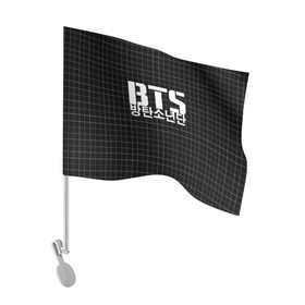Флаг для автомобиля с принтом BTS в Екатеринбурге, 100% полиэстер | Размер: 30*21 см | bts | bts army | j hope | jimin | jin | jungkook | k pop | rap monster | rapmon | suga | v | бтс | корея