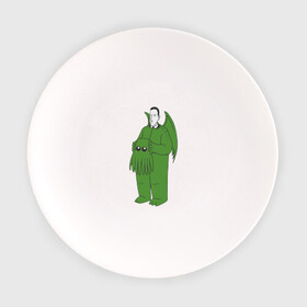 Тарелка с принтом Лавкрафт в Екатеринбурге, фарфор | диаметр - 210 мм
диаметр для нанесения принта - 120 мм | cthulhu | cthulhu fhtagn | lovecraft | ктулху | лавкрафт