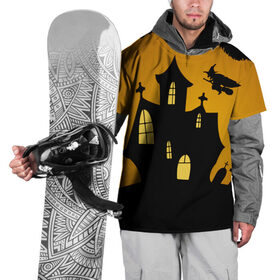 Накидка на куртку 3D с принтом Страшный домик в Екатеринбурге, 100% полиэстер |  | halloween | ведьма | замок | кладбище | кресты | луна | могилы | мышь | надгробья | ночь | призрак | страшно | хэллоуин